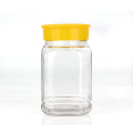 380ml honey unique clear wide mouth glass honey storage jar container with plastic lid